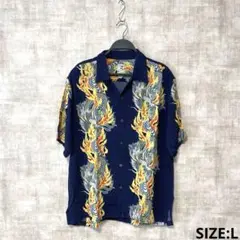 古着 Vintage【JUNGLE STURM】アロハシャツ レーヨン素材　竜L
