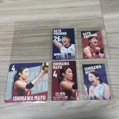 バレーボール応援カフェ 石川真佑 佐藤淑乃 コースター カード ステッカー 女子