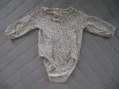 H&M 花柄　襟付き　ボディースーツ　68cm