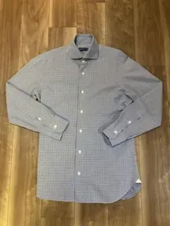 美品 BARBA DANDYLIFE チェック柄長袖シャツ 39