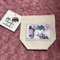 名探偵コナン 3COINS ミニポーチ　工藤新一　毛利蘭