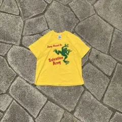 90s GILDAN Tシャツ　カエル　マスタードイエロー　半袖カットソー