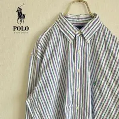 ◎RALPH LAUREN メンズ　長袖ボタンダウンシャツ　L D3X4