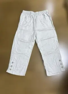 【夏物セール】 クロップドパンツ ベージュ Lサイズ