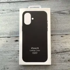 【新品未使用】iPhone16 レザーケース 純正互換品 black 黒