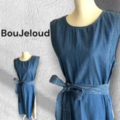 BouJeloud ノースリーブ　デニム　プリーツワンピース