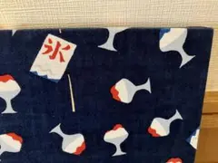 濱文様　手ぬぐい　かき氷柄　ファブリックパネル ハンドメイド