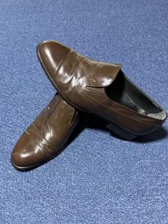 FANCY ブラウンレザー スリッポンシューズ サイズ26.0cm