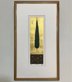 絵画・額縁・版画・坪内好子・銅版画+金箔+手彩色・美術品・インテリア・雑貨 受注制作】VISの夜 | 坪内好子/ツボウチヨシコ | 三越伊勢丹