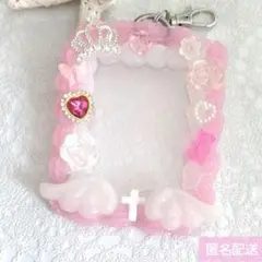 ホイップデコ B8 硬質トレカケース キーホルダー 3WAY 羽 ピンク001