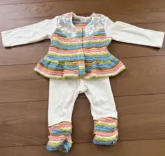 kid's zoo カラフルストライプ ベビー服 カーディガン ズボン80