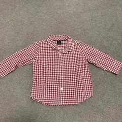 babyGap 赤と白のチェックシャツ 90