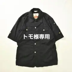 2WAY バラクータ BARACUTA 胸ポケット 半袖 シャツ M 黒