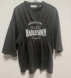 しまむら LOGOSDAYS ダークグレー七分丈Tシャツ L