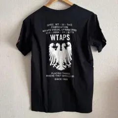 WTAPS Tシャツ ロゴTシャツ 半袖Tシャツ バックプリント ブラック