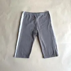 韓国子供服 キッズ薄手レギンス 7部丈 スパッツ グレー 100cm相当