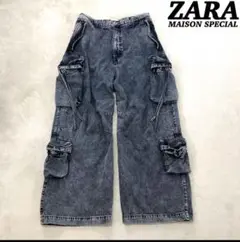 ZARA MAISON SPECIAL デニム カーゴパンツ パラシュートパンツ