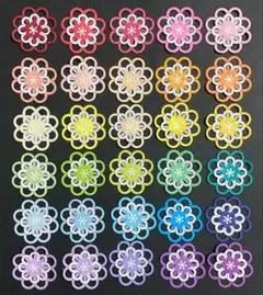 ダイカット 花(小) 30色 30枚入