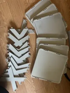 3coins シューズラック グレー