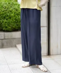 【美品】a.v.v ウエストゴム　イージーパンツ　ガウチョパンツMサイズa826