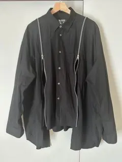 BLACK COMME des GARÇONS ジッパー付きシャツ Lサイズ