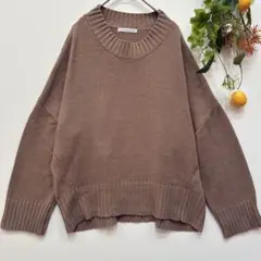 【E hyphen world gallery PEACE】ニット　茶色　F