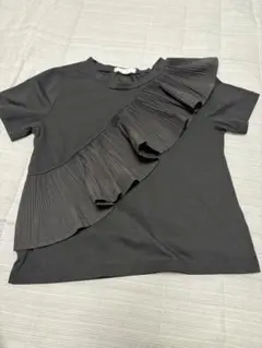 iminoaruイミノアル フリル付き黒半袖TシャツMサイズ