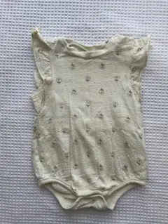 花柄刺繍ロンパース