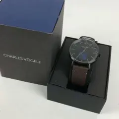 CHARLES VÖGELE シャルルホーゲレ アナログ 腕時計 ブラック文字盤