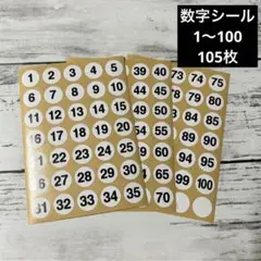 ポイントシール　数字　工作　知育玩具　ハンドメイド　105枚