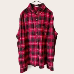 ジーユー【XL】ネルシャツ おしゃれ 総柄 カジュアル レディース 春秋冬
