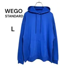 WEGO STANDARD プルオーバーパーカー　無地　L ブルー　カジュアル