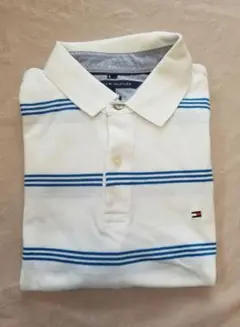 Tommy Hilfiger ストライプ ポロシャツ　XL