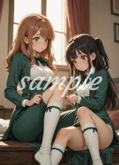 p-24[4K 高画質] A4 ポスター 美少女 美女 かわいい イラスト お尻