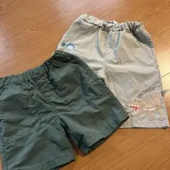 恐竜刺繍 半ズボン 2枚セット