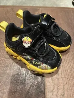 PAW PATROL ラブル付きスニーカー ブラック/イエロー　13.5cm