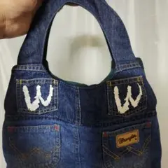 Wrangler デニムトートバッグ パッチワーク