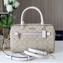 新品☆COACH(コーチ) ライトグレー レザー ショルダーバッグ