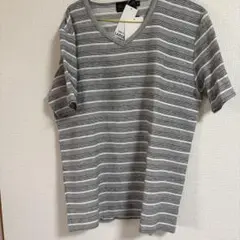 新品　ストライプ VネックTシャツ 3L