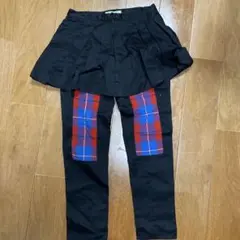 DISSBORN ブラックスカート付きパンツ