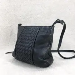 ✨美品✨イビザ Ibiza ブラック 本革 ショルダーバッグ 肩がけ 斜めがけ✧