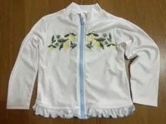 レモン刺繍フロントジッパーラッシュガード 100