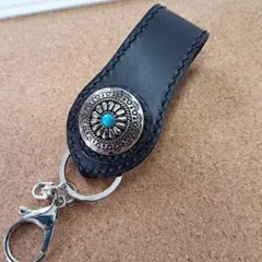 本革　ベルトループ　キーホルダー