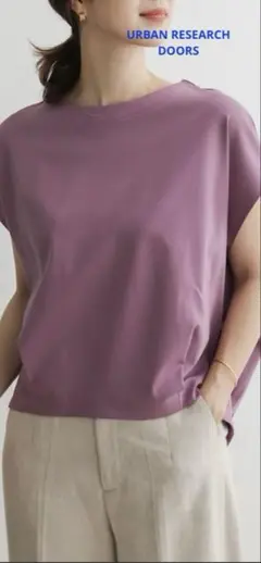 URBAN RESEARCH DOORSコットンバックタックフレンチプルオーバー