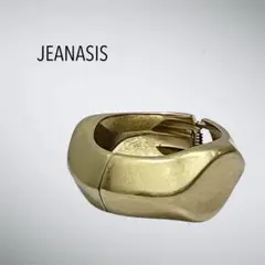 JEANASIS ゴールド ワイドメタルバングル
