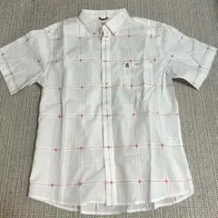 Hush Puppies チェック　半袖シャツ ボタンダウン　Lsize