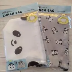可愛いパンダの巾着ランチバック2枚
