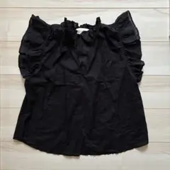 H&M ブラック ノースリーブブラウス M