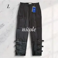 【定価1.9万円】 タグ付未使用 ニコル テーパードパンツ　モード L 黒　個性