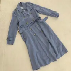 TONAL ライトブルー ダブルブレスト トレンチコート ベルト付き サイズ38